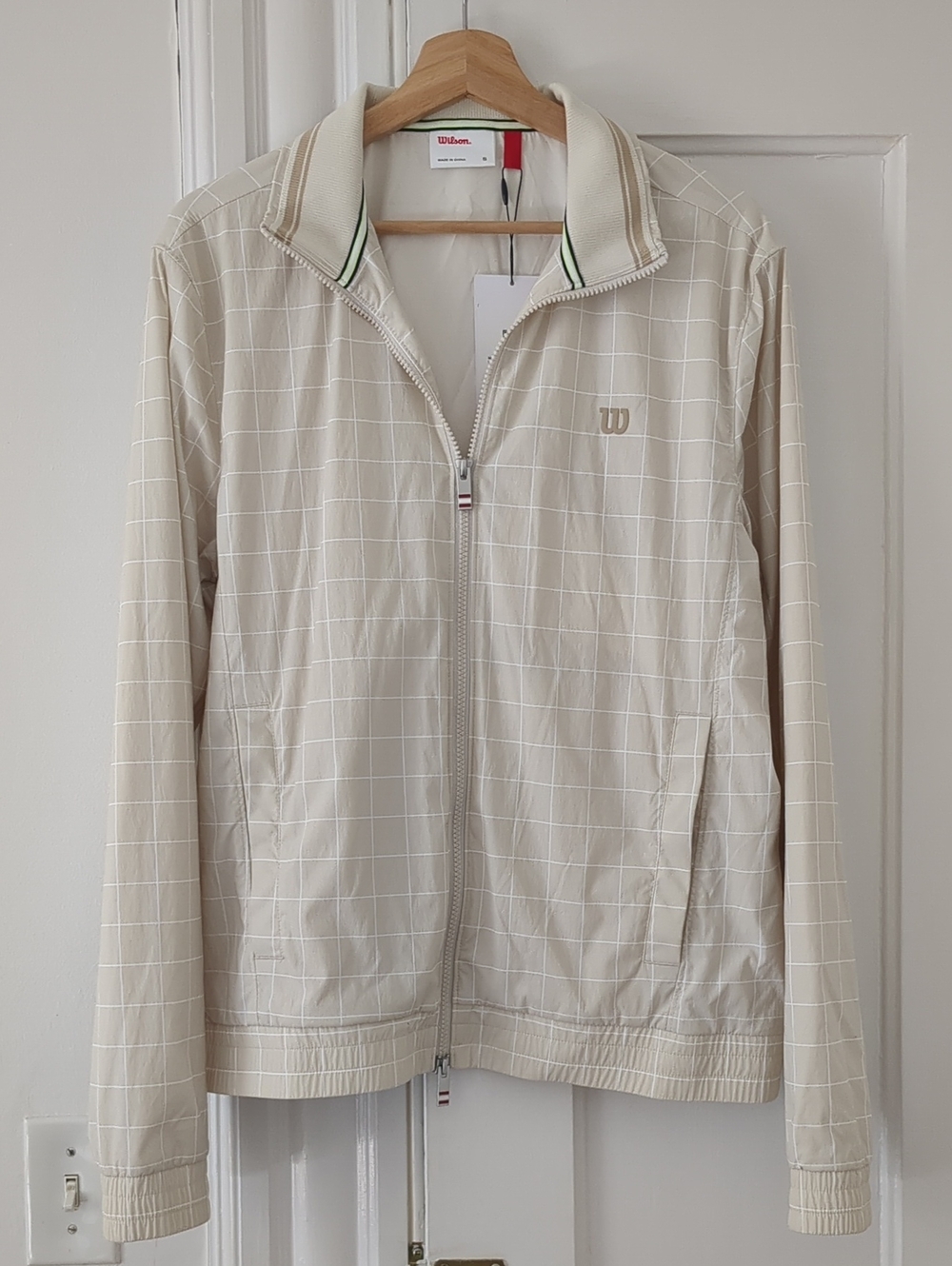 Wilson Grand Slam Jacket (Lightweight Zip Jacket, Cream)